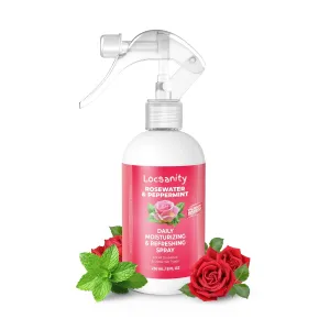 Locsanity Rosewater & Peppermint Daily Moisturizing Spray Dreadlock, Sisterlocks, Microlocks, Locs Fine Mist (8oz)