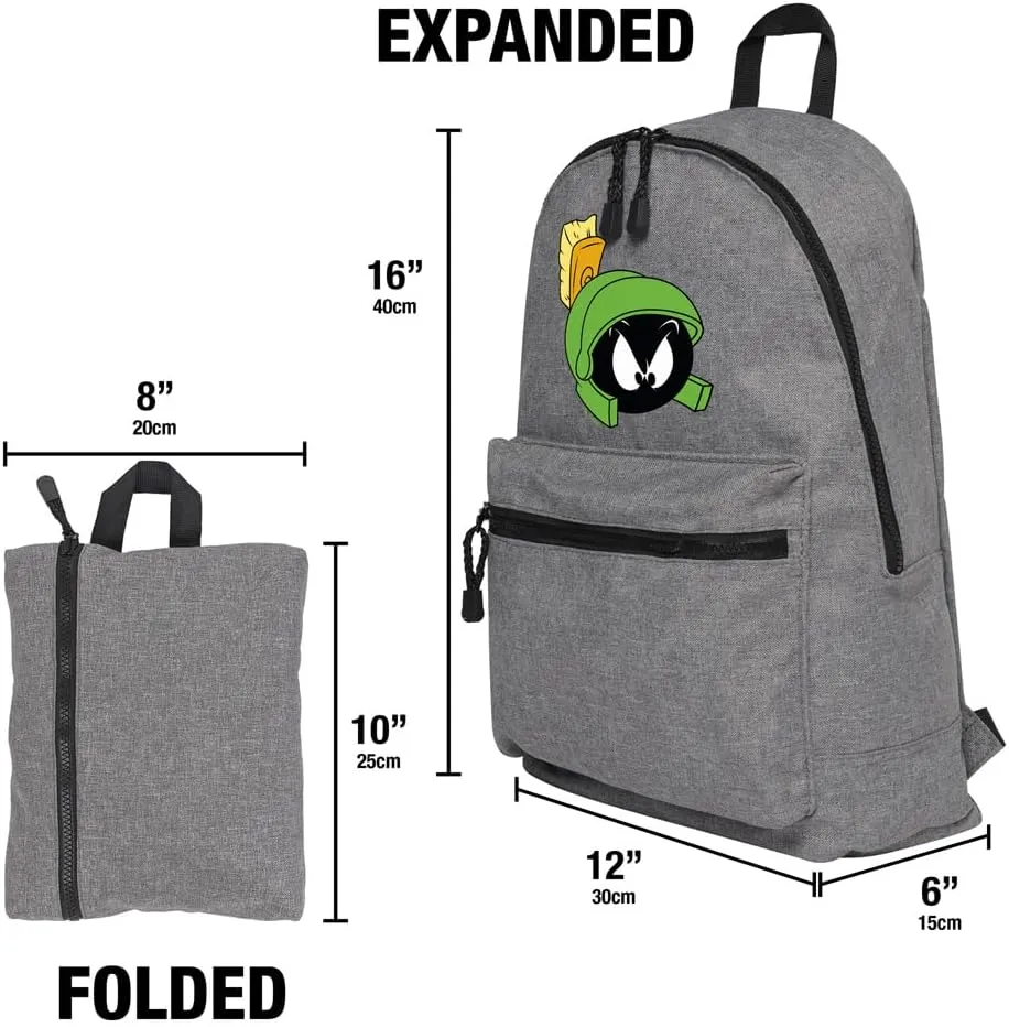 LOGOVISION Looney Tunes Marvin The Martian Lightweight Backpack for Work School Daily Use Packable for Travel