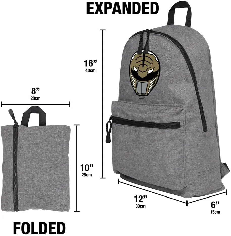 LOGOVISION Power Rangers White Ranger Helmet Lightweight Backpack for Work School Daily Use Packable for Travel