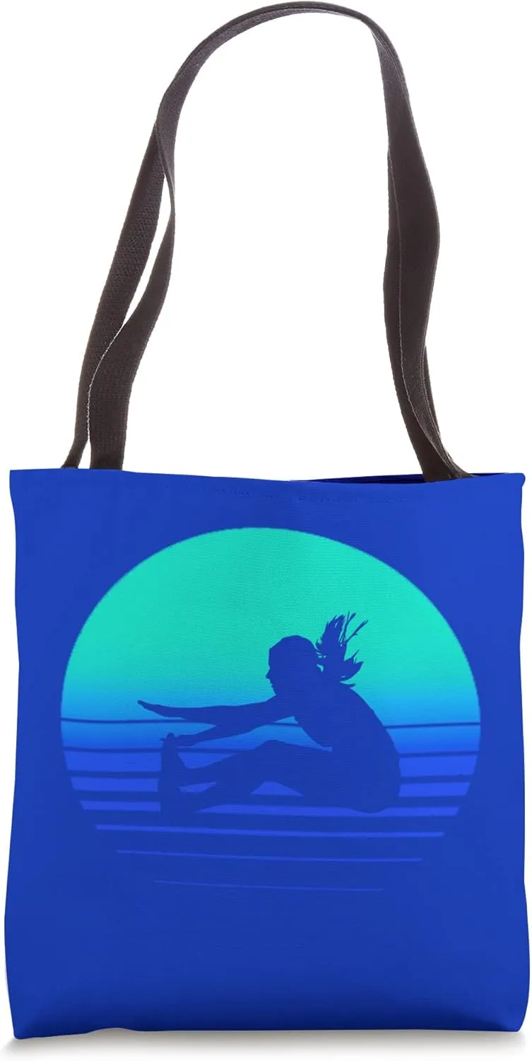 Long Jump Sunset - Fun Track And Field Tote Bag