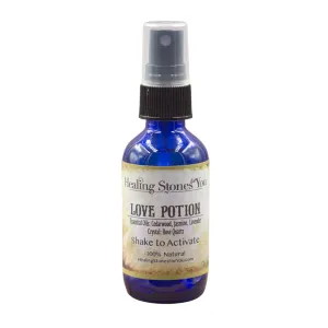 Love Potion – Crystal Infused Aromatherapy Spray with Essential Oils and Rose Quartz