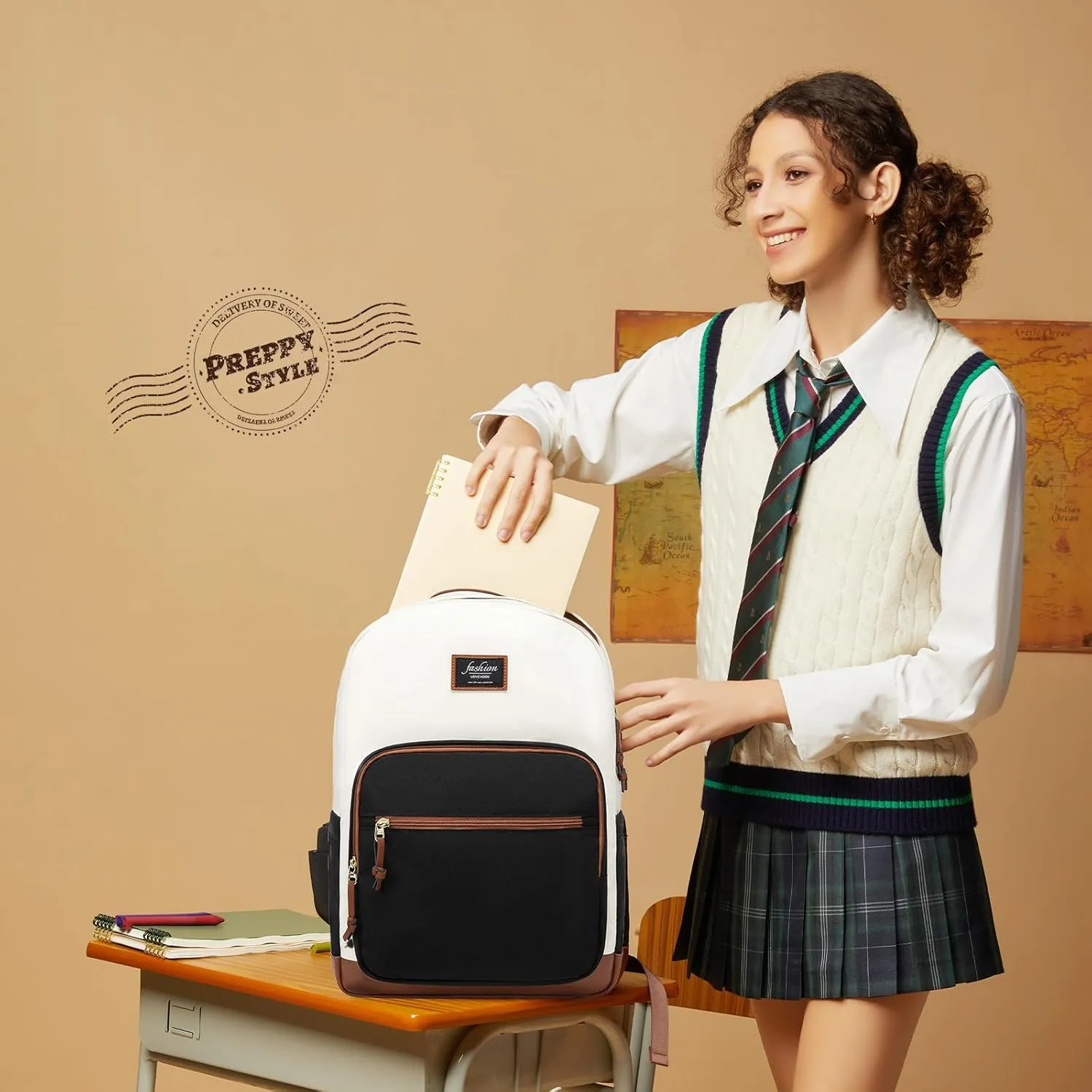 LOVEVOOK Backpack for School, Lightweight book bag, College Laptop Backpack, Water resistant Basic Middle School Bookbag Casual Daypack for Travel, Fits 15.6" Laptop