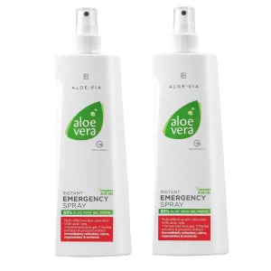 LR Aloe-Via Aloe Vera Emergency Spray 400ml (13.5 fl oz) – 2-Pack | 83% Aloe Vera, Fragrance-Free, Soothing Skin Spray