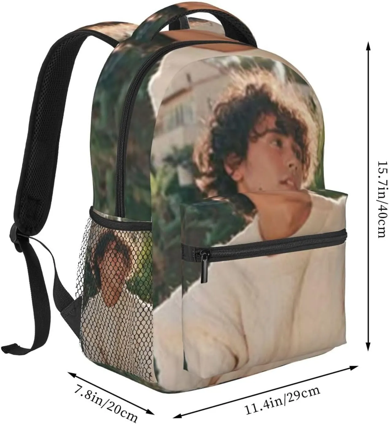 M-ichael Cimino Casual Student Backpack With Adjustable Shoulder Straps And Cushioned Back For Comfort Black