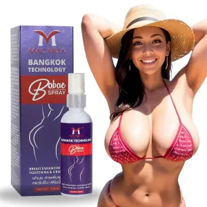 MACARIA Bobae Brazilian Boobs Breast Bust Enahncement Spray Oil For women Bigger breast Size fast Growth Shaggy bust cream for girls