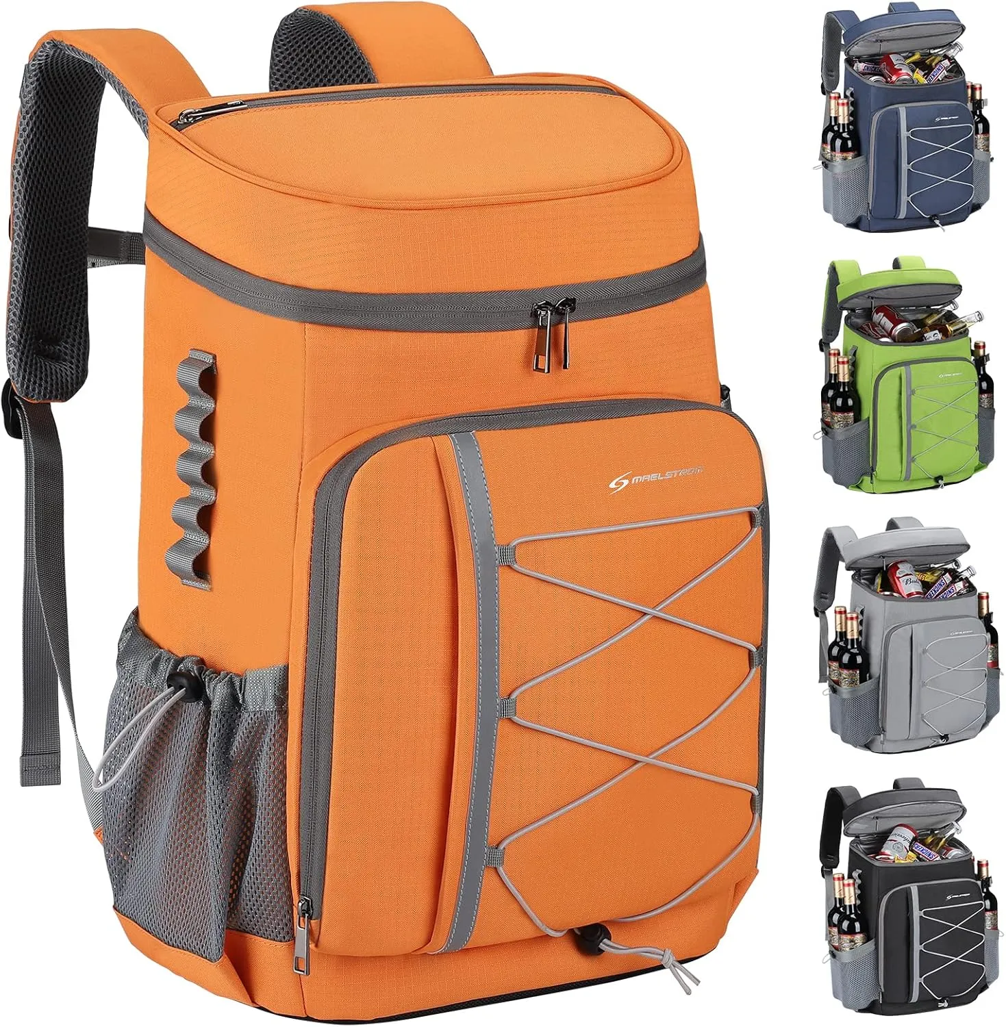 Maelstrom Cooler Backpack,50 Can Insulated Soft Backpack Cooler,Portable Lightweight Leakproof Cooler Bag,Large Capacity Beach Cooler,Waterproof Lunch Backpack for Men Women