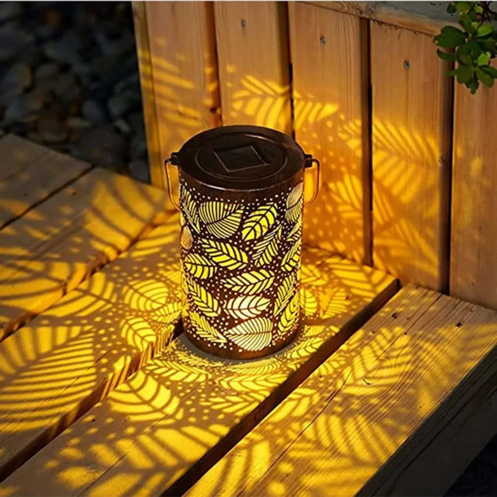 Maple Leaf Solar Garden Lantern