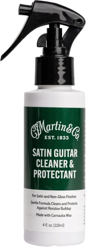 Martin Satin Guitar Cleaner & Protectant – 4 oz Spray Bottle | Cleans and Protects Without Added Shine | Made with Carnauba Wax for Satin Finishes