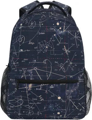 Math Formula School Kids Backpack for Boys Girls Laptop Backpack Lightweight Travel Bag for Women Men