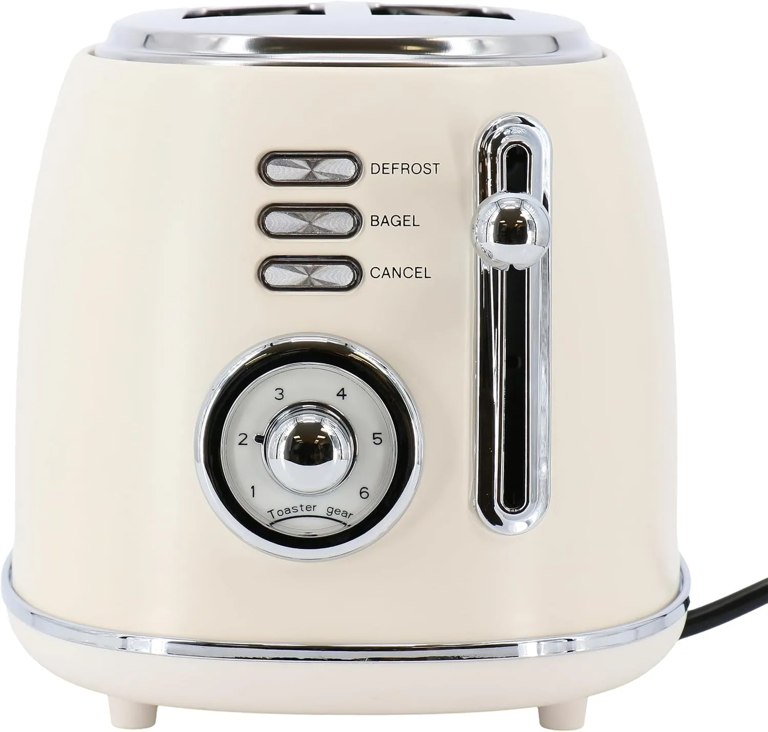 MegaChef 1.7 Quart Electric Tea Kettle and 2 Slice Toaster Combo in Matte Cream (Cream)