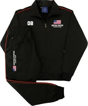 Men Tracksuit Sports Track Jacket & Matching Jogging Pants