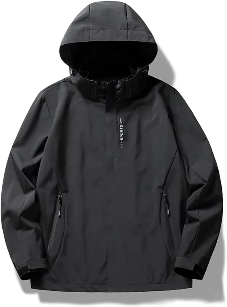Men Waterproof Hiking Jacket Windproof Windbreaker Camping Hunting Running Trekking Fishing Coat