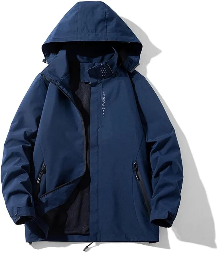 Men Waterproof Hiking Jacket Windproof Windbreaker Camping Hunting Running Trekking Fishing Coat