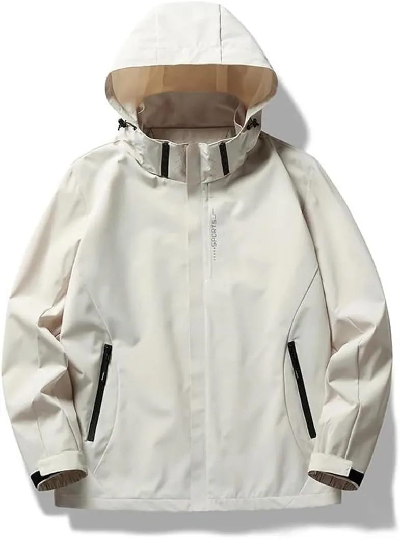 Men Waterproof Hiking Jacket Windproof Windbreaker Camping Hunting Running Trekking Fishing Coat