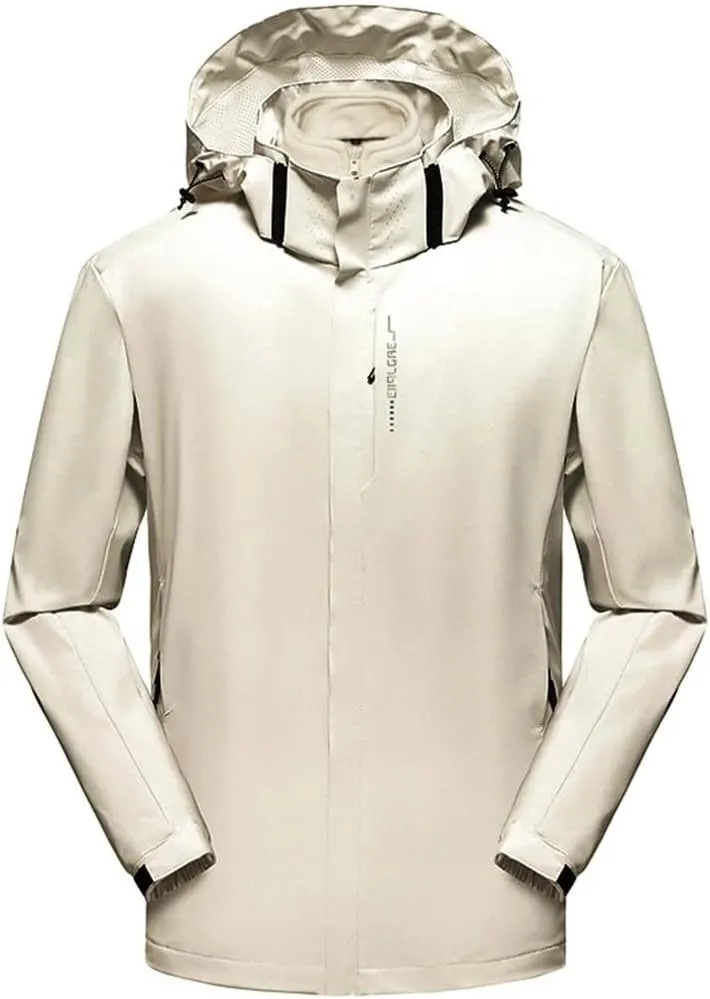 Men Waterproof Hiking Jacket Windproof Windbreaker Camping Hunting Running Trekking Fishing Coat