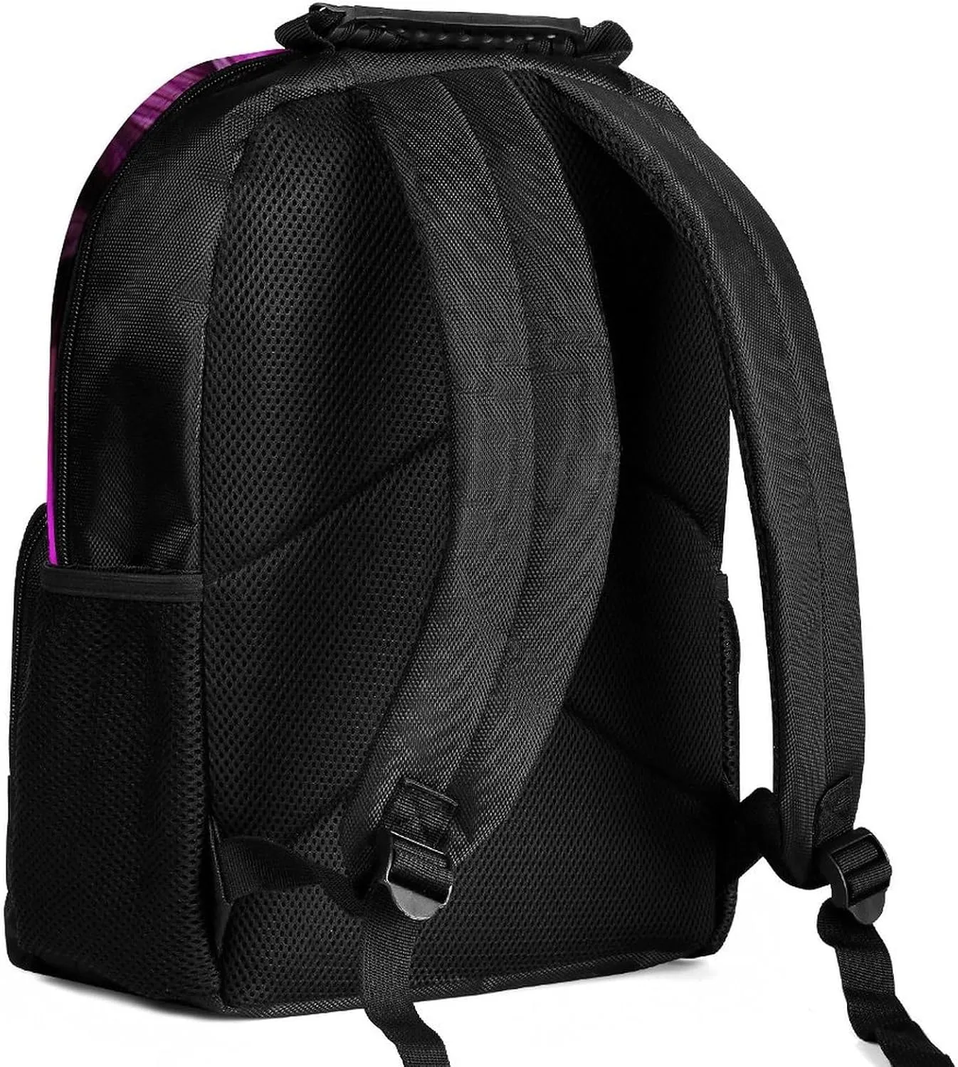Men Women Polyester Fantastic Wolf Art Daypack Big Capacity Shoulder Bag With Smooth Zippers for Hiking Work Walking Cycling