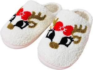 Menore Memory Foam Slippers for Womens Mens Plush Warm Spooky Lantern Cute Slippers House Shoes