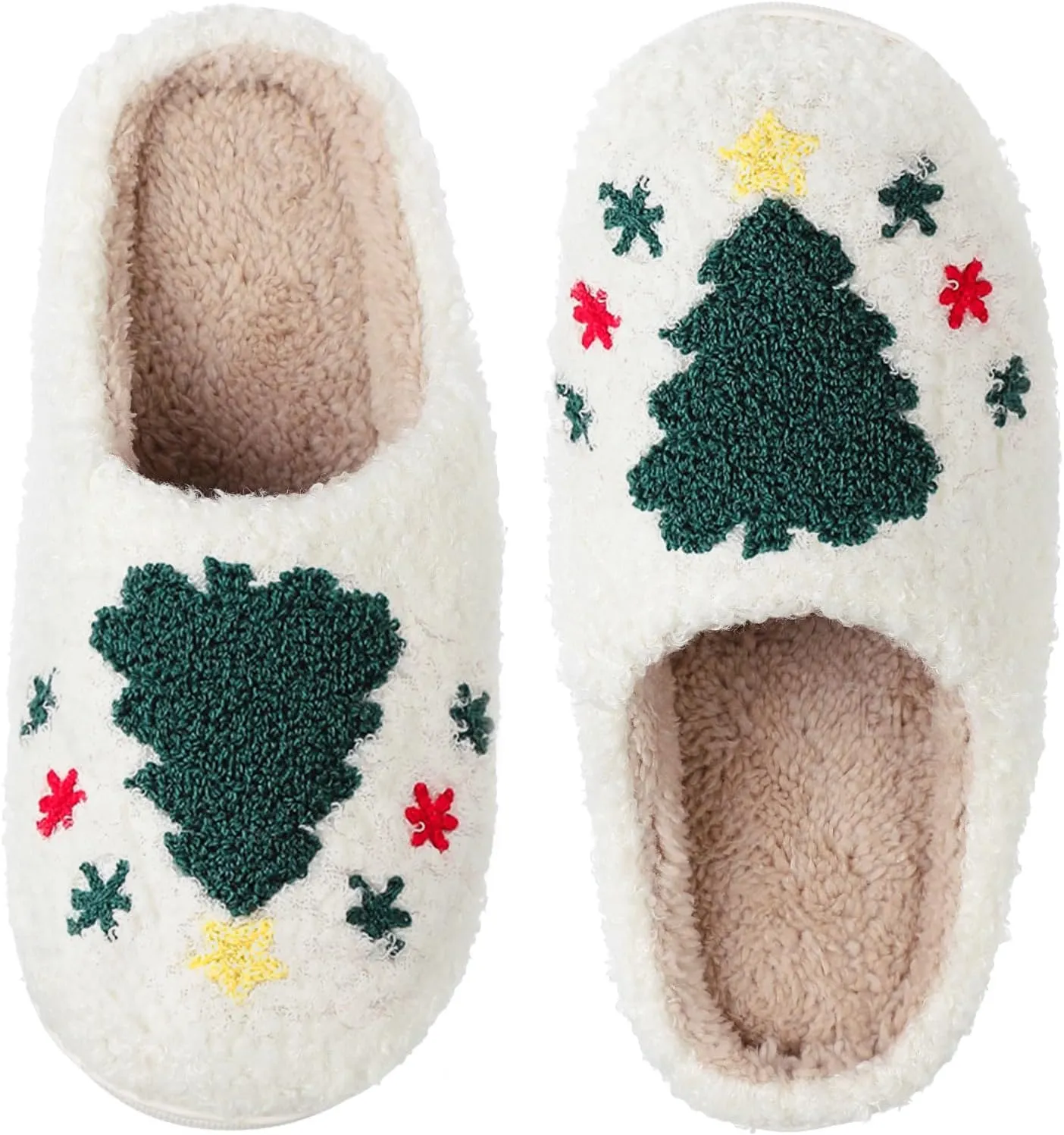 Menore Memory Foam Slippers for Womens Mens Plush Warm Spooky Lantern Cute Slippers House Shoes