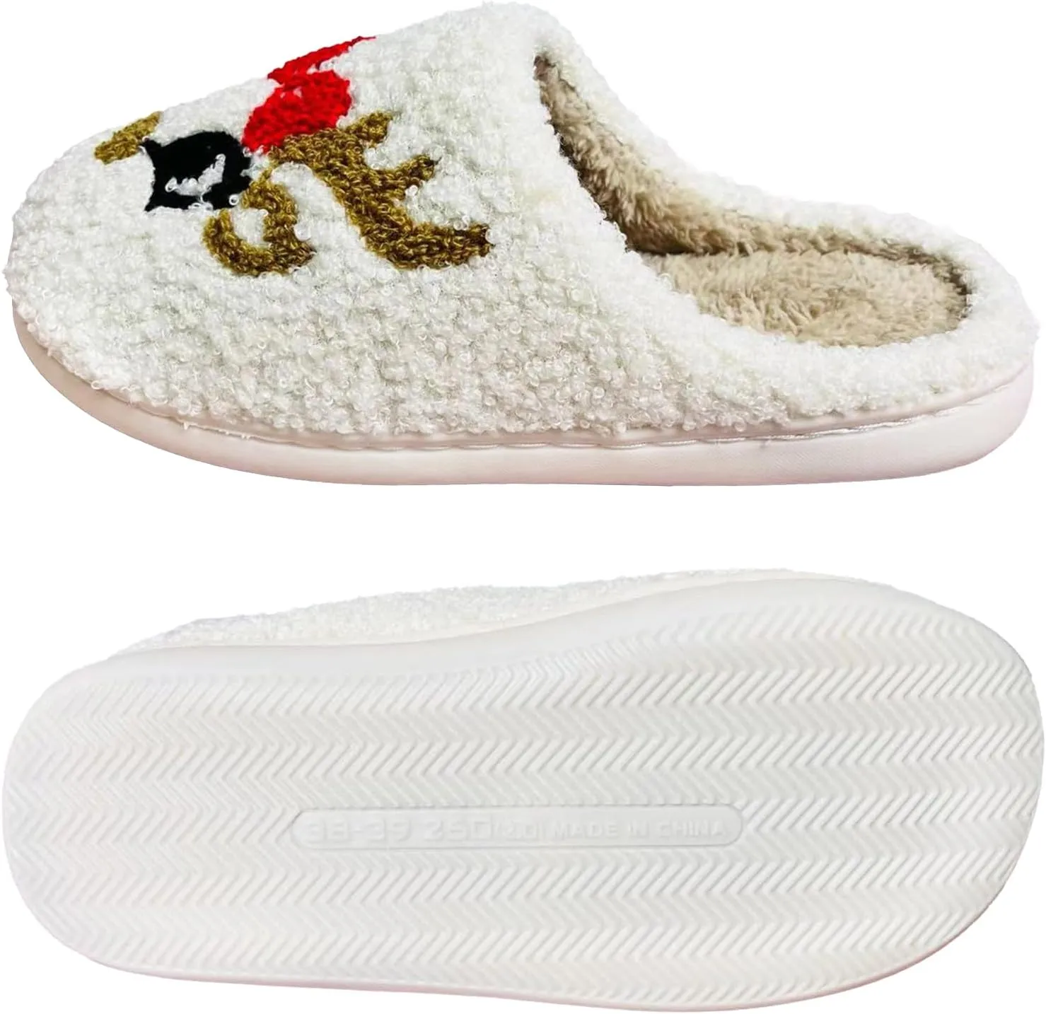 Menore Memory Foam Slippers for Womens Mens Plush Warm Spooky Lantern Cute Slippers House Shoes