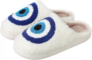 Menore Memory Foam Slippers for Womens Mens Plush Warm Spooky Lantern Cute Slippers House Shoes
