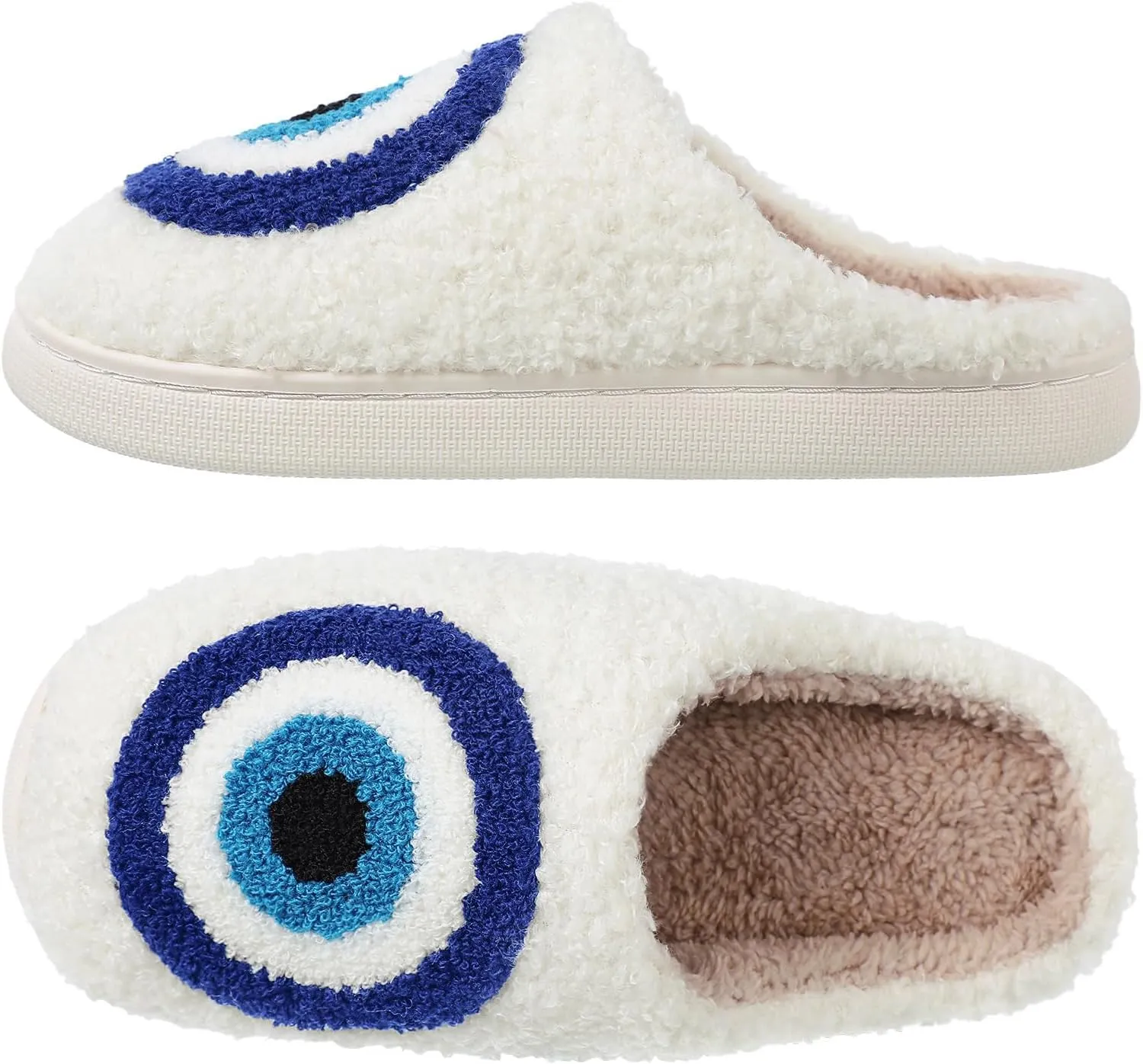 Menore Memory Foam Slippers for Womens Mens Plush Warm Spooky Lantern Cute Slippers House Shoes