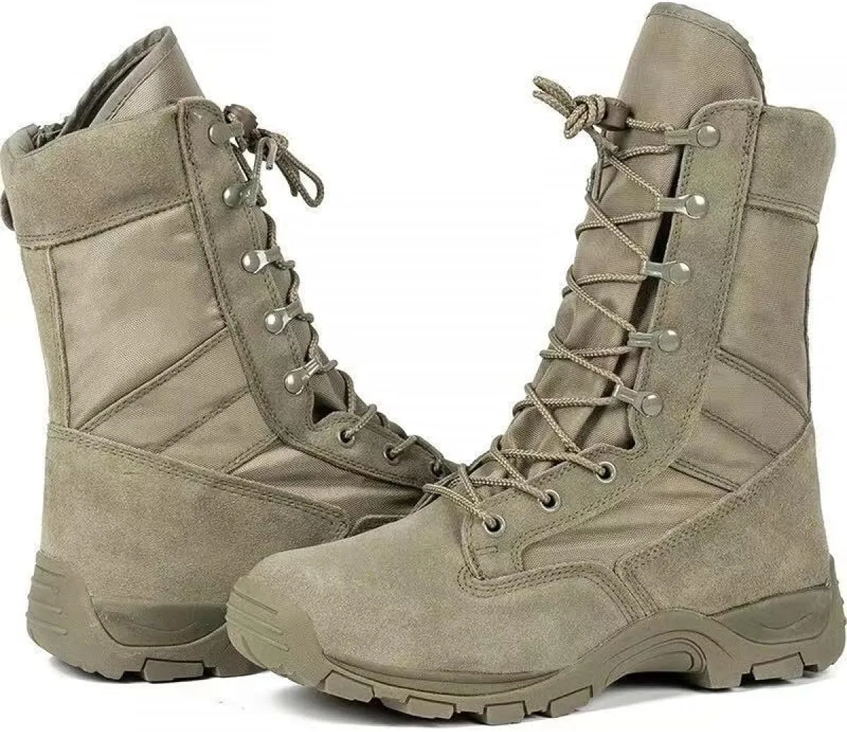 Men‘s 8 inch Tactical Military Combat Swat Desert Boots Hiking BootsTrekking Backpacking Outdoor Work Boots with Zipper