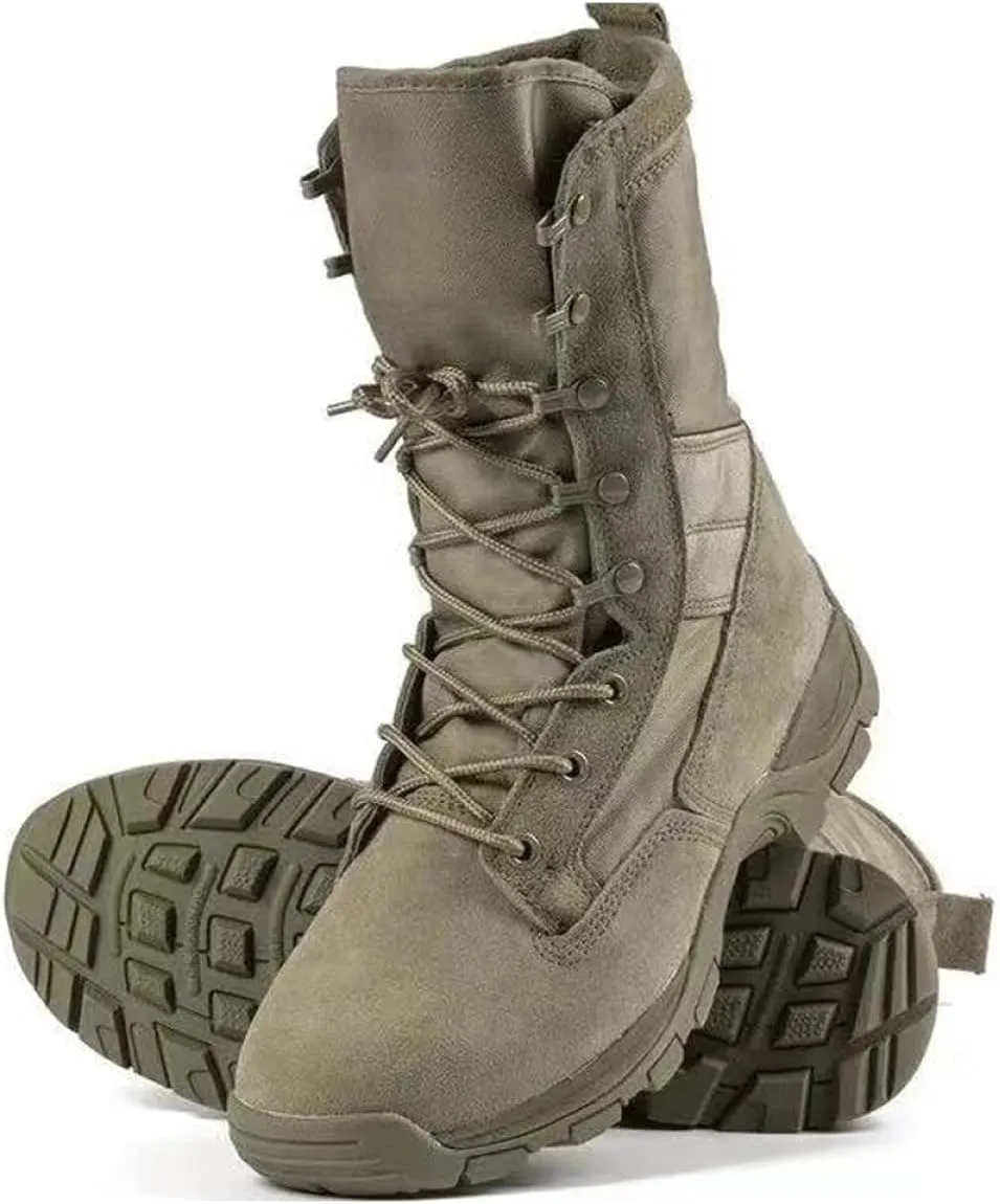 Men‘s 8 inch Tactical Military Combat Swat Desert Boots Hiking BootsTrekking Backpacking Outdoor Work Boots with Zipper