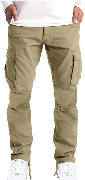 Mens Cargo Pants Slim Fit Sports Athletic Workout Pants for Men Casual Fashion Trendy Stretch Active Pants