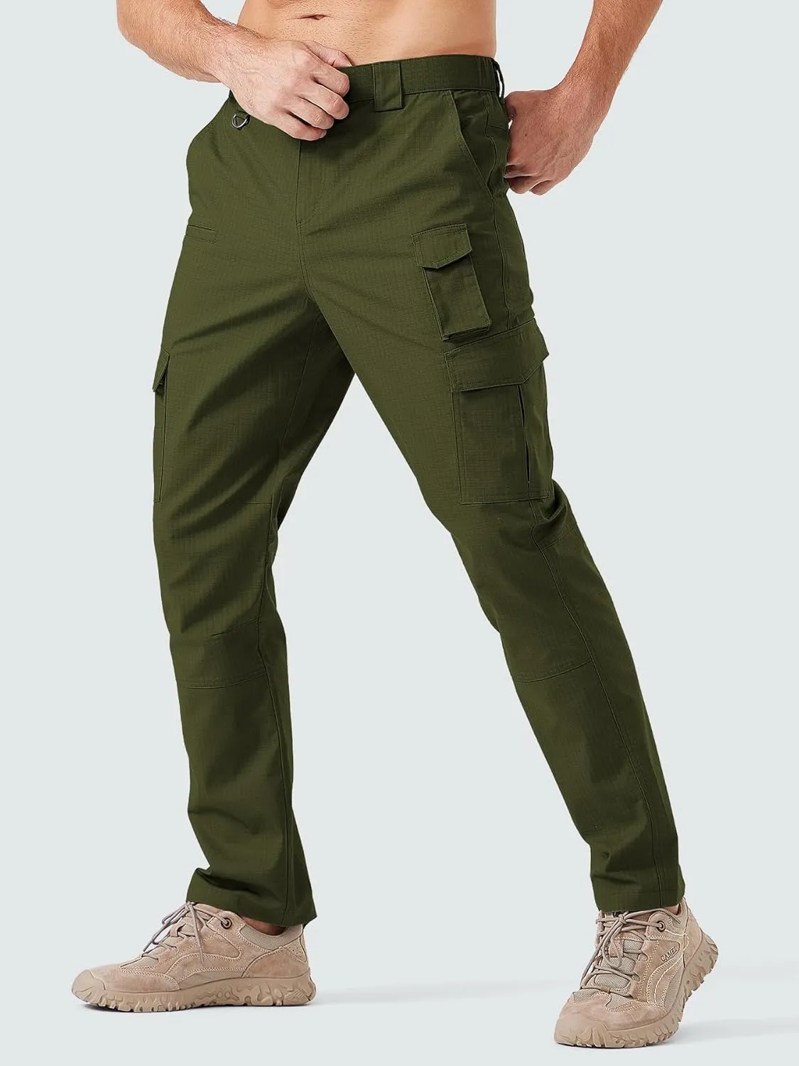 Men's Cargo Work Pants Water Resistant Tactical Pants 29"/31"/33" Lightweight Hiking Ripstop Pants Outdoor Apparel