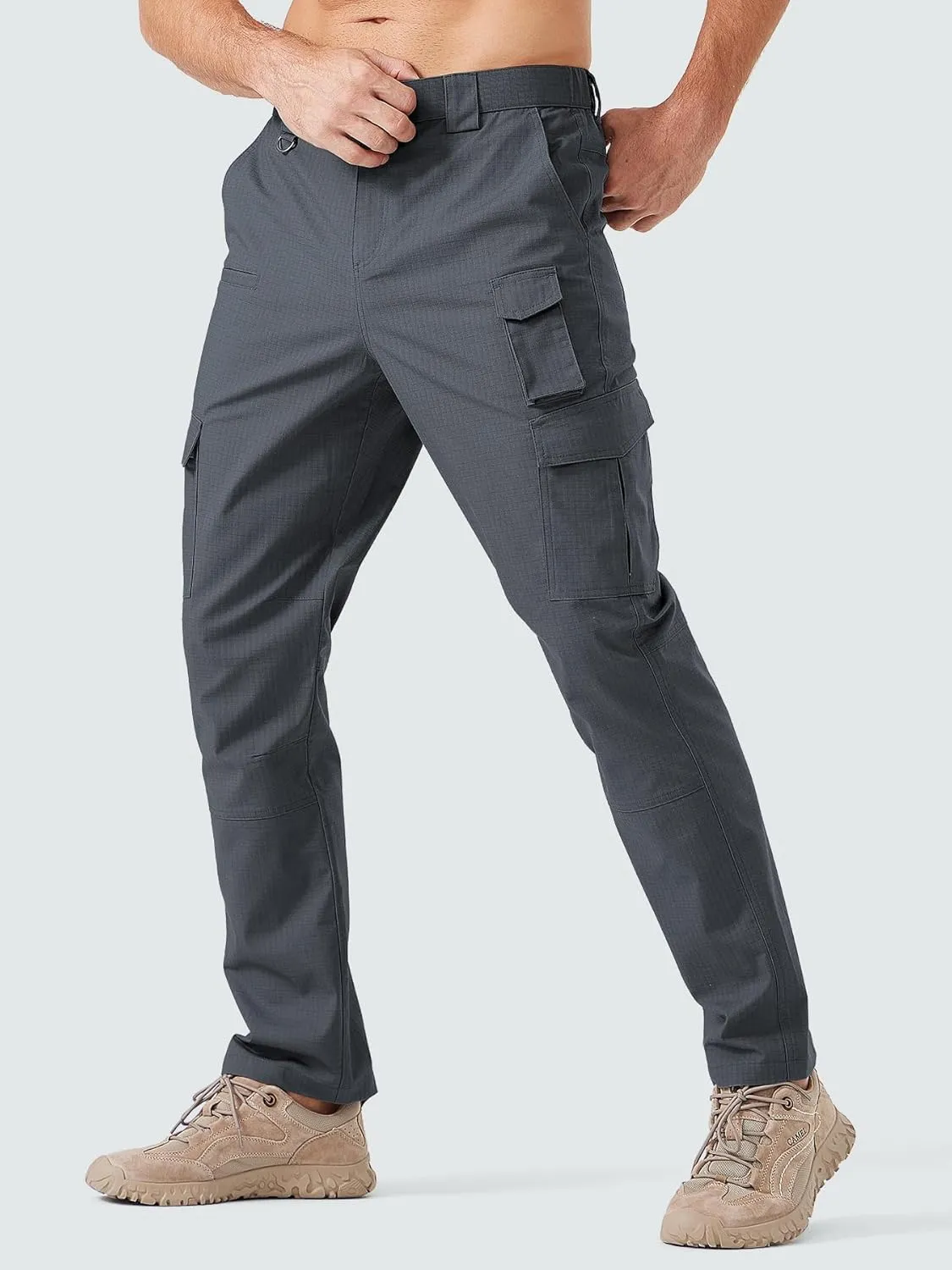 Men's Cargo Work Pants Water Resistant Tactical Pants 29"/31"/33" Lightweight Hiking Ripstop Pants Outdoor Apparel
