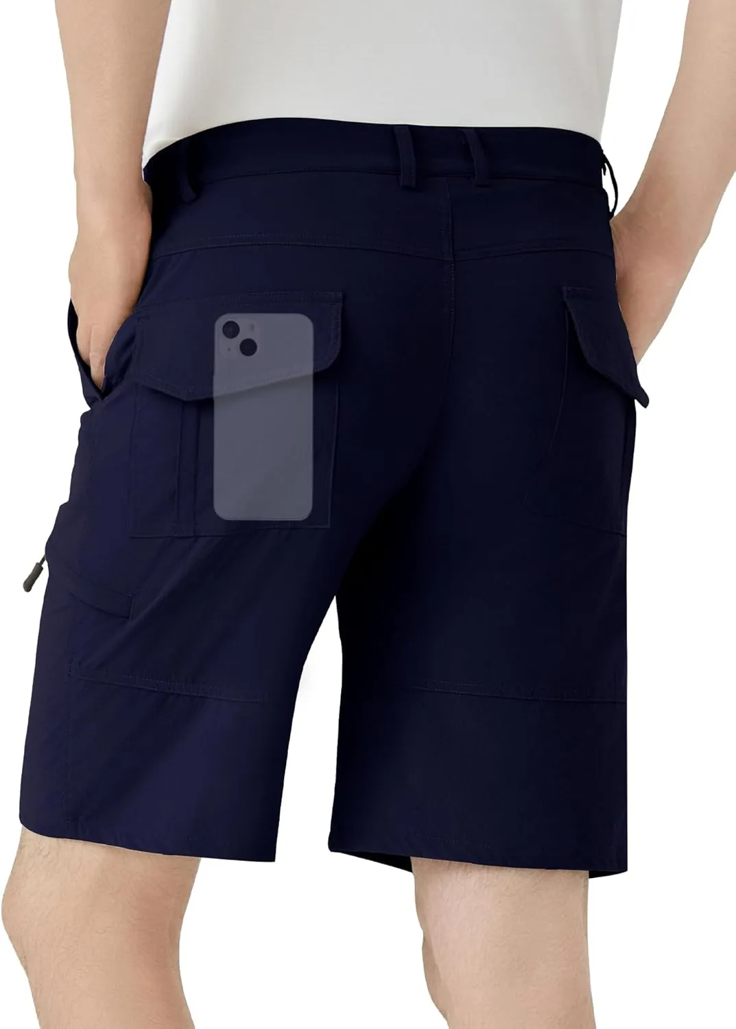 Men's Hiking Cargo Shorts 9" Stretch Quick-Dry Lightweight Outdoor Work Shorts with 6 Pockets for Casual Camping Fishing Golf