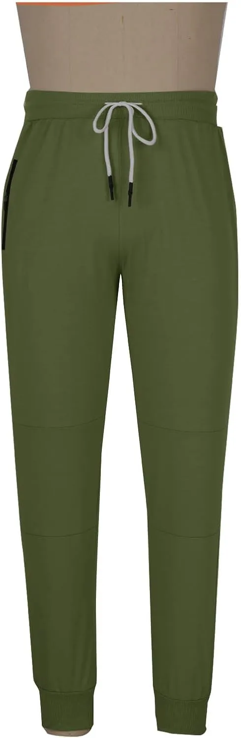 Mens Jogger Pants Gym Slim Fit Elastic Waist Drawstring Sweatpants with Pocket Athletic Pants for Training Running