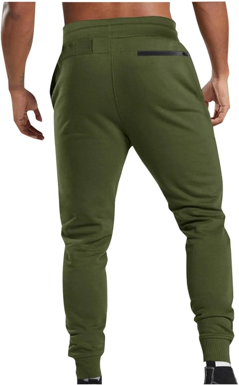 Mens Jogger Pants Gym Slim Fit Elastic Waist Drawstring Sweatpants with Pocket Athletic Pants for Training Running