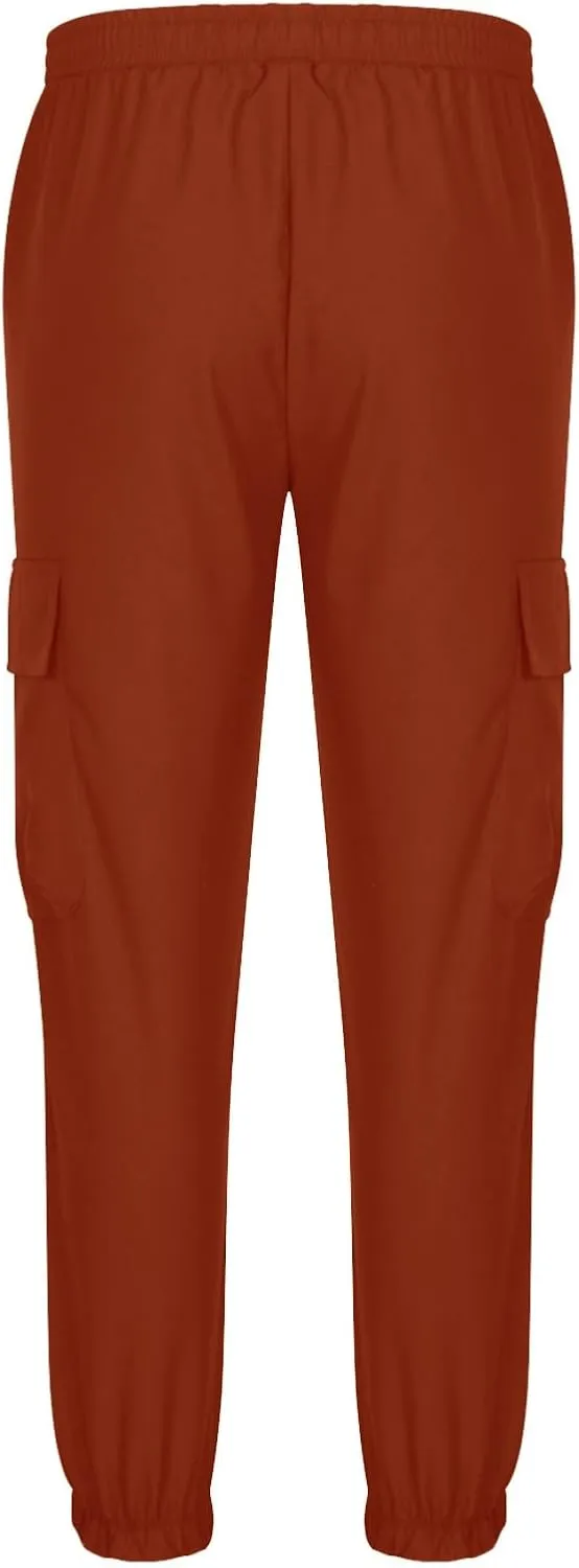 Mens Joggers with Pocket Cargo Drawstring Casual Athletic Sports Lightweight Pants Running Workout Relaxed Fit Trousers