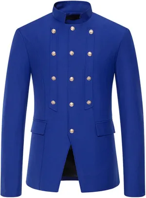 Men's Stylish Court Prince Blazers Slim Fit Long Sleeve Double Breasted Casual Wedding Prom Party Tuxedo Suit Jackets