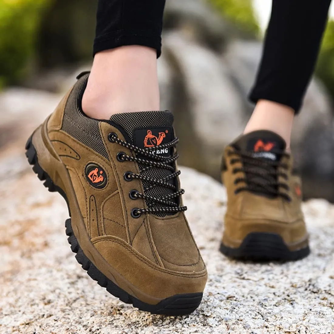 Mens Walking Waterproof Boots Trekking Shoes Lightweight Vent Breathable Hiking Shoes