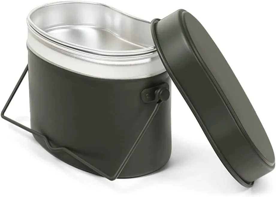 Mess Kit,Three Part Portable 1.5L Mess Tin for Camping, Hiking