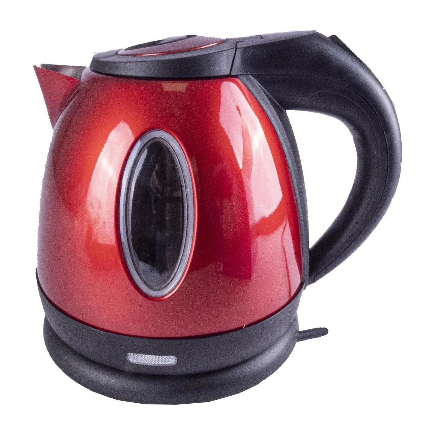 Metallic Red Compact Low Power 1.2L 750W Cordless Kettle Caravan Camper Van RV