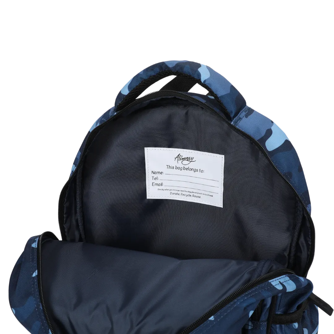 Midsize Kids Backpack - Blue Camo