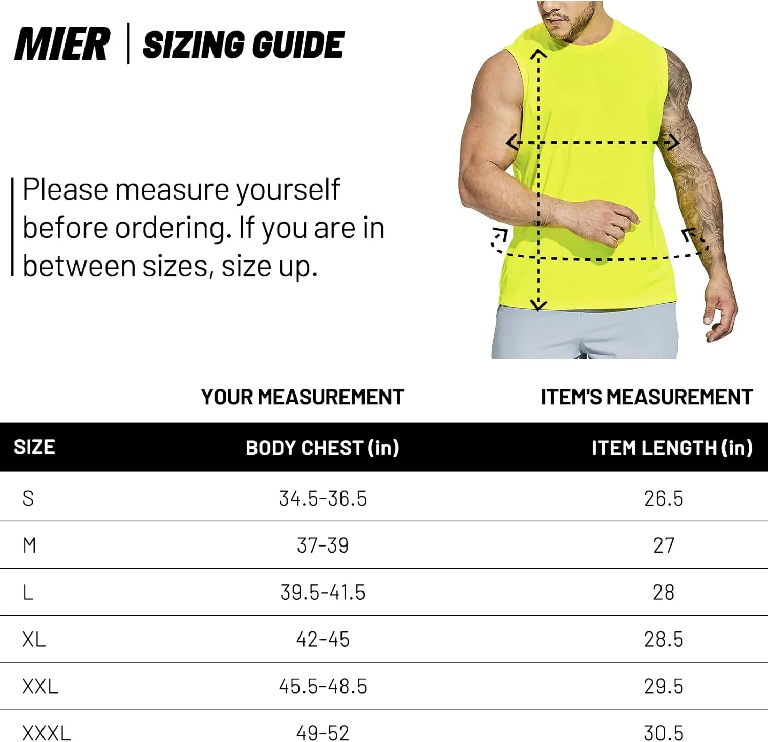 MIER Men's Workout Tank Tops UPF 50  Swim Shirts Quick Dry Running Sleeveless UV Protection Muscle Tees