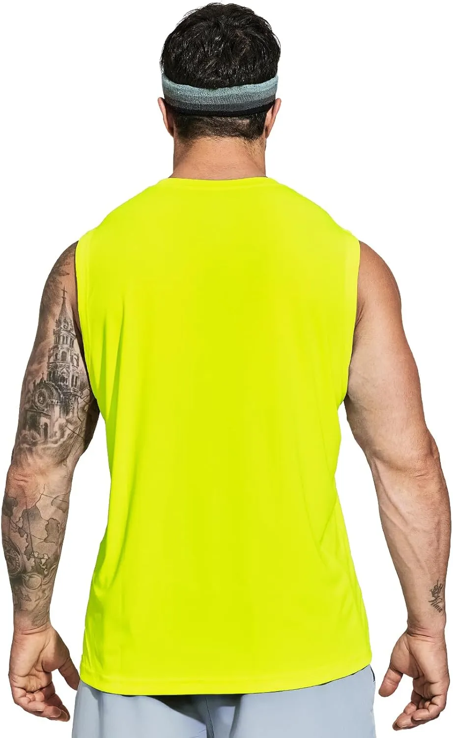MIER Men's Workout Tank Tops UPF 50  Swim Shirts Quick Dry Running Sleeveless UV Protection Muscle Tees