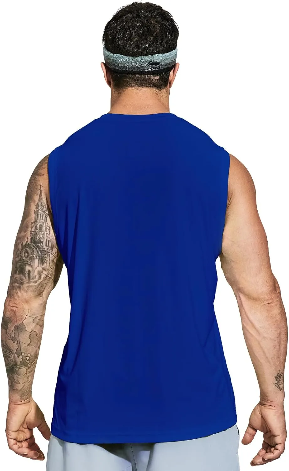MIER Men's Workout Tank Tops UPF 50  Swim Shirts Quick Dry Running Sleeveless UV Protection Muscle Tees
