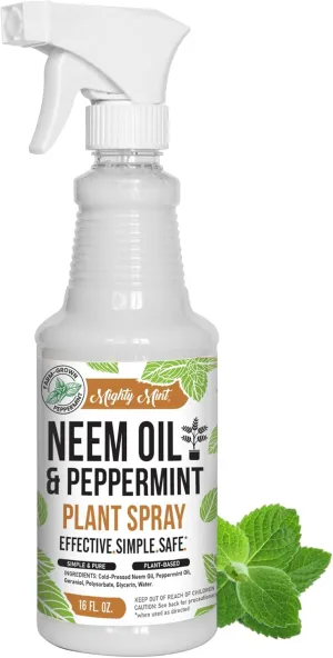 Mighty Mint Neem Oil & Peppermint Plant Nutrient Spray, 16oz