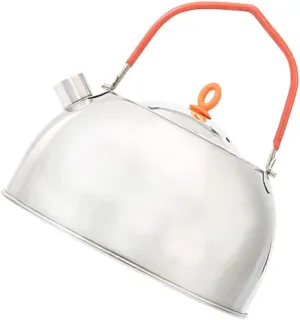 Mikikit Lightweight Stainless Steel Mini Teapot for Outdoor Camping Hiking Durable Water Kettle Portable Tea Coffee Pot for Travel Activities