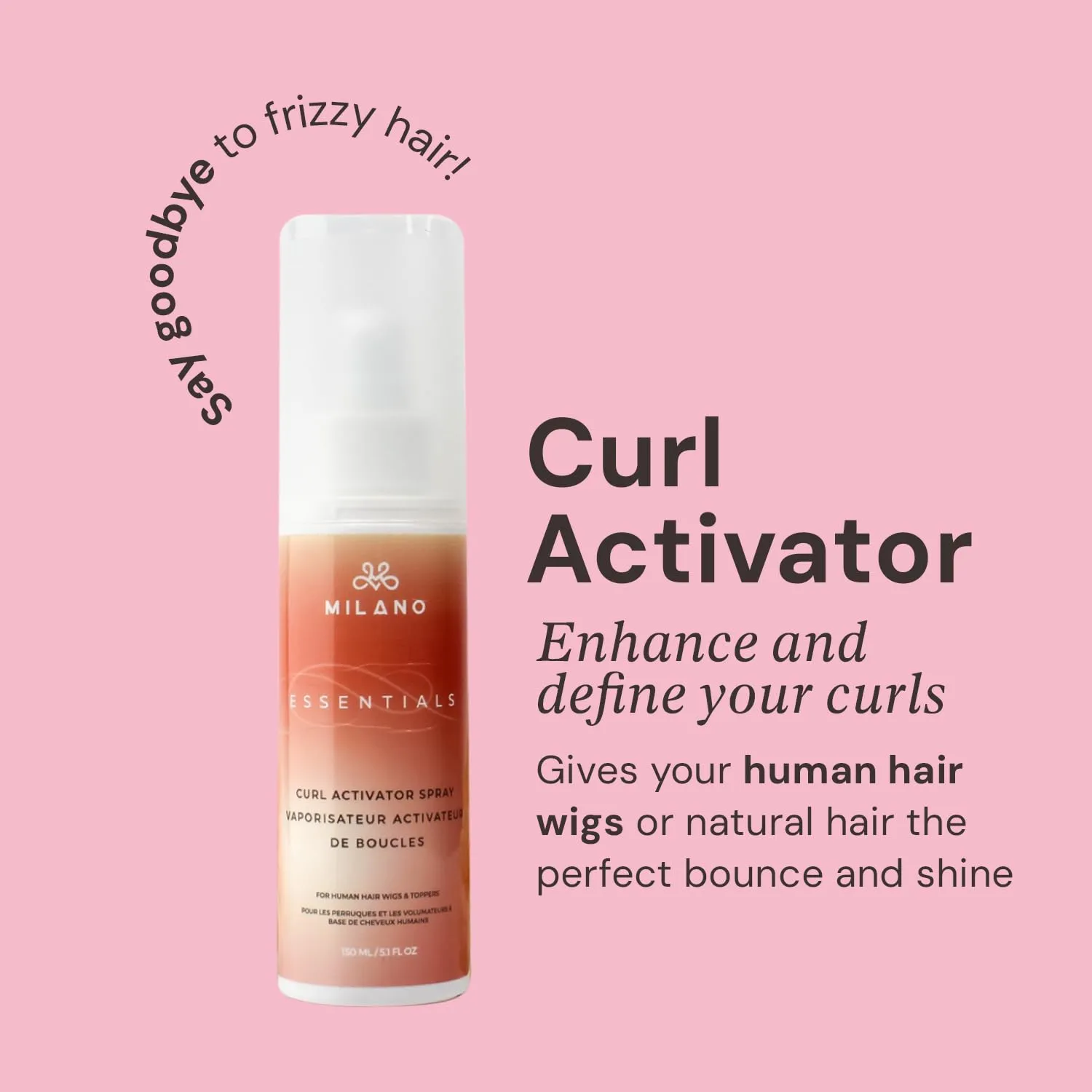 MILANO COLLECTION Curl Activator Spray - Curl Refresher for Wigs, Hair Pieces & Extensions, Curl Enhancer & Moisturizer