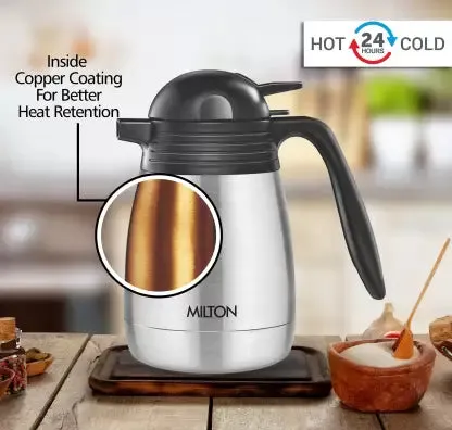Milton Classic 600 Thermosteel 24 Hours Hot or Cold Carafe, 600 ml, Silver
