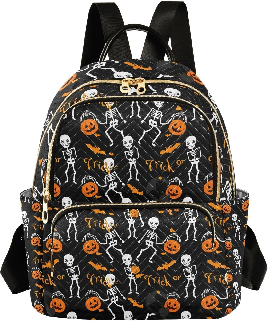 Mini Backpack for Women Skeleton Groove Mini Backpack Purse Lightweight Small Daypack, 8.5L