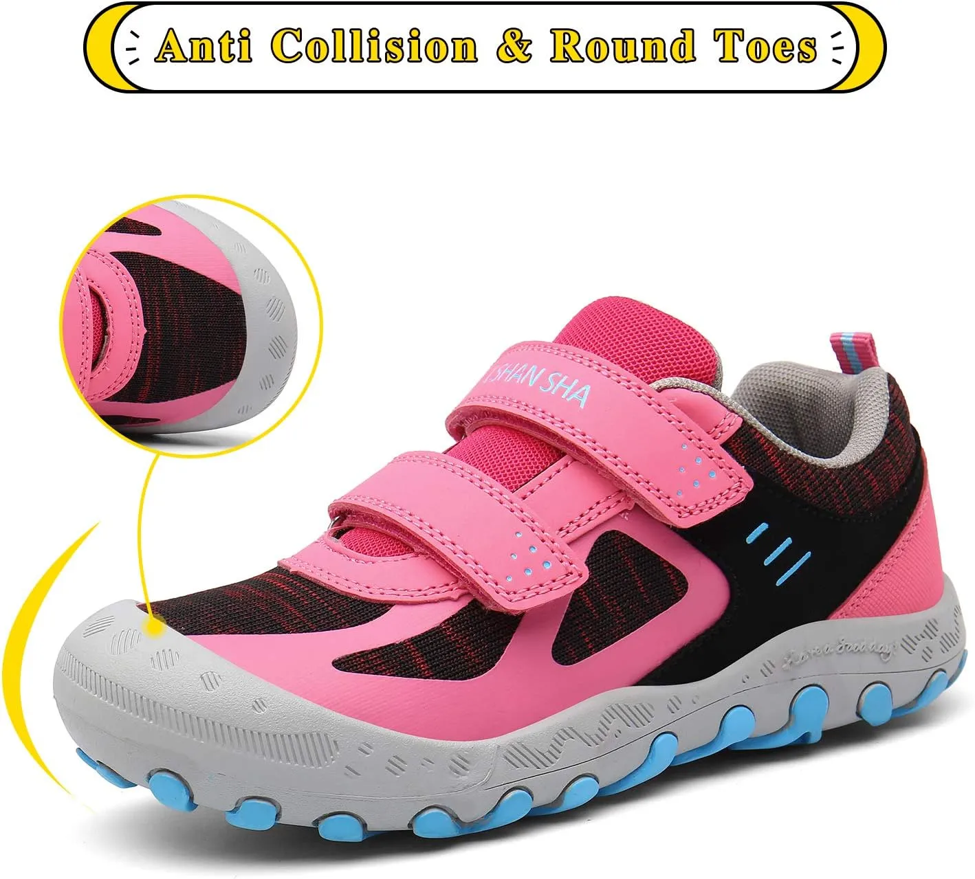 Mishansha Boy's Girl's Hiking Shoes Low Top Sneakers Outdoor Trekking Walking Climbing Running Shoes
