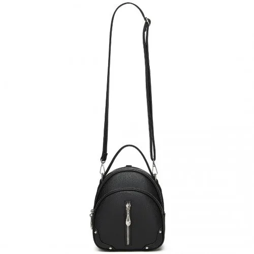 Miss Lulu Convertible Mini Backpack for Women - PU Leather 3-in-1 Small Handbag, Crossbody Bag & Shoulder Backpack