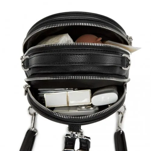 Miss Lulu Convertible Mini Backpack for Women - PU Leather 3-in-1 Small Handbag, Crossbody Bag & Shoulder Backpack